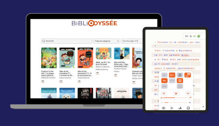 Plateforme de lecture adaptée BibliOdyssée.