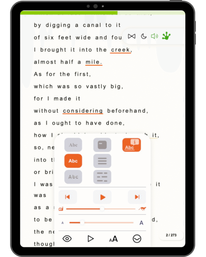 Visuel frog EN vocabulary